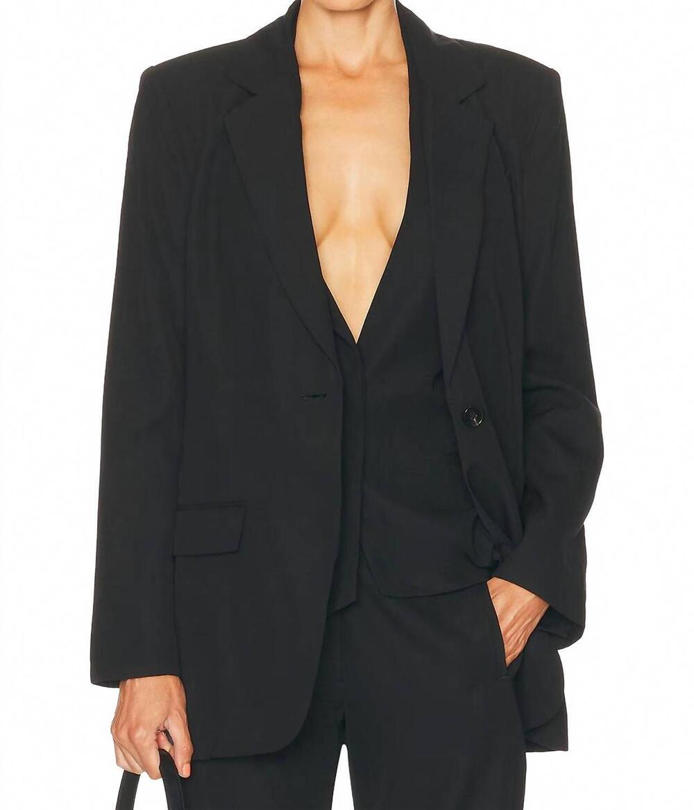 NEW ST. AGNI double layer blazer & top in black